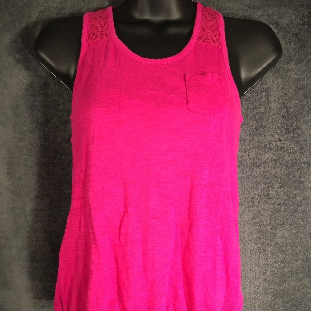 OLD NAVY Pink Crocheted Shoulder Tank